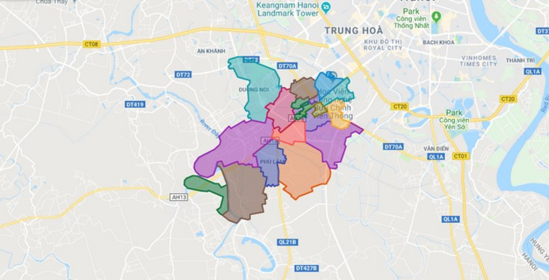 Bản đồ quy hoạch quận Hà Đông, Hà Nội mới nhất 2023