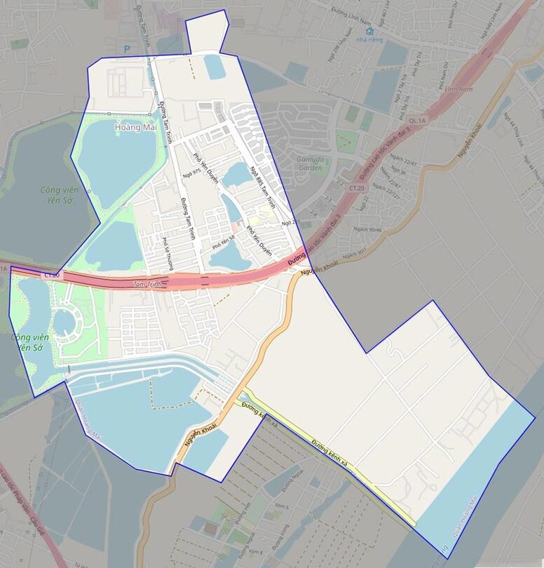 Bản đồ quy hoạch phường Yên Sở, quận Hoàng Mai, Hà Nội