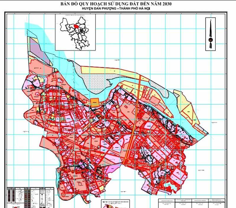 Bản đồ quy hoạch huyện Đan Phượng - Quy hoạch sử dụng đất đến năm 2030