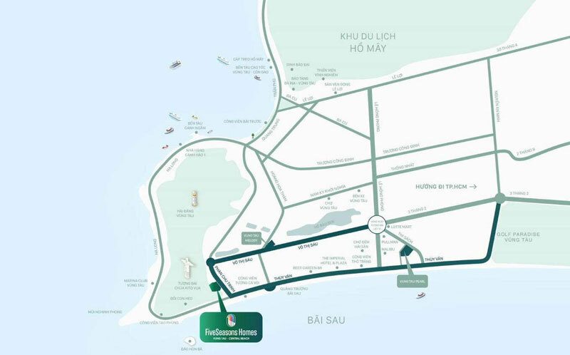 Vị trí địa lý dự án Five Seasons Homes Vũng Tàu