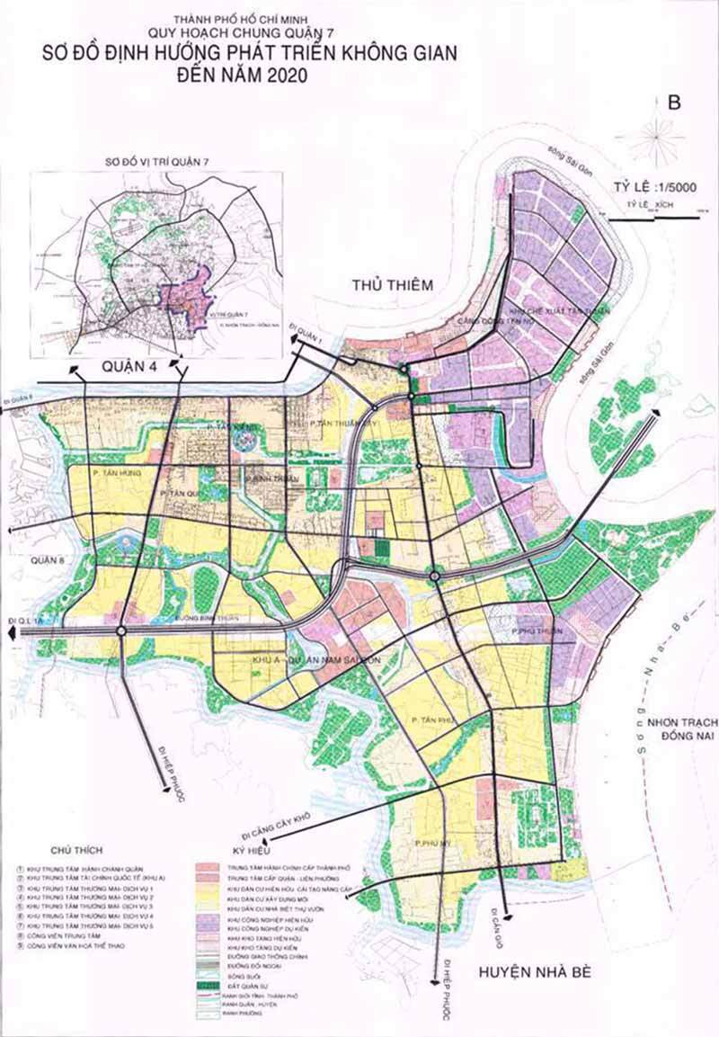 Bản đồ quy hoạch không gian đô thị Quận 7