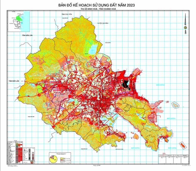Bản đồ kế hoạch sử dụng đất thị xã Ninh Hòa, tỉnh Khánh Hòa