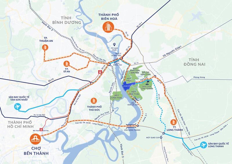 Vị trí dự án Izumi Riverside Đồng Nai