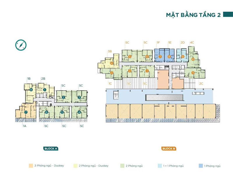 Mặt bằng tầng 2 dự án The Riverdale Thủ Đức