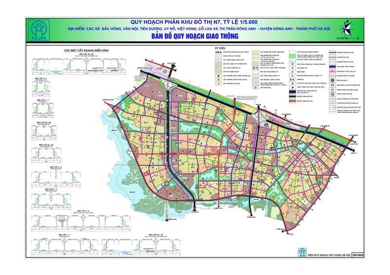 Bản đồ quy hoạch giao thông phân khu đô thị N7
