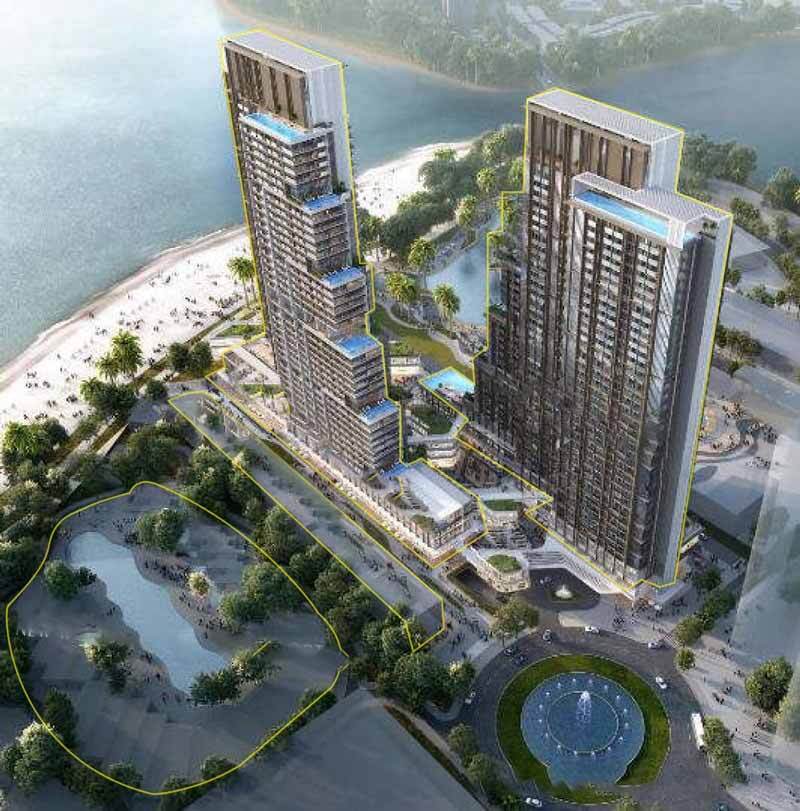 Mặt bằng tổng thể dự án Marina Bayfront Towers