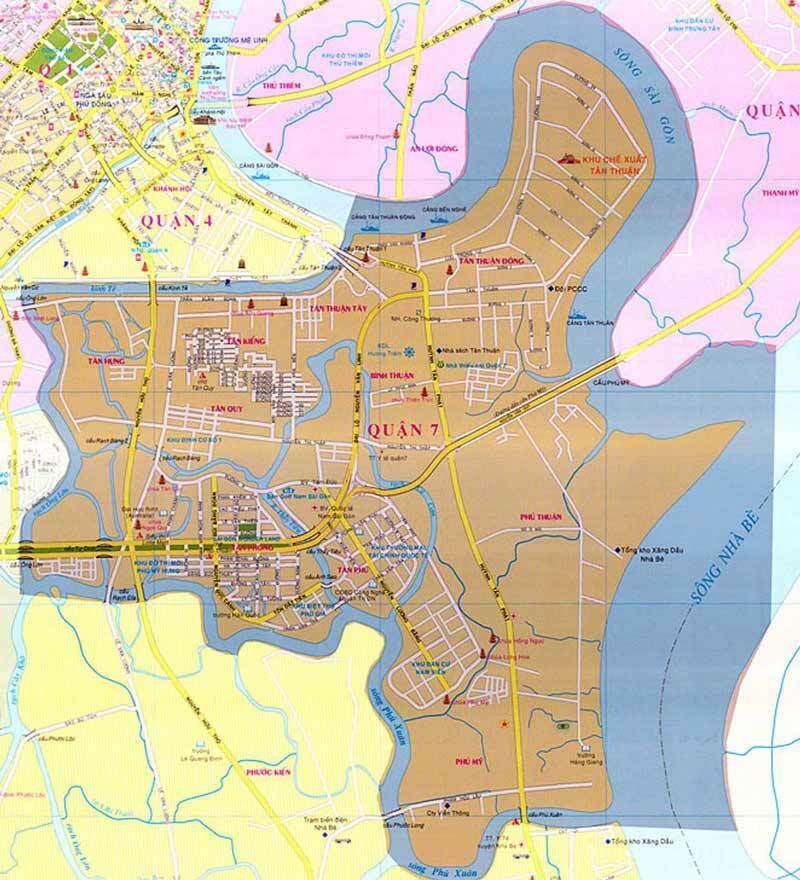 Bản đồ quy hoạch giao thông Quận 7