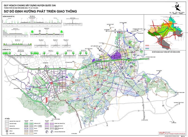 Bản đồ quy hoạch huyện Quốc Oai - Sơ đồ định hướng phát triển giao thông