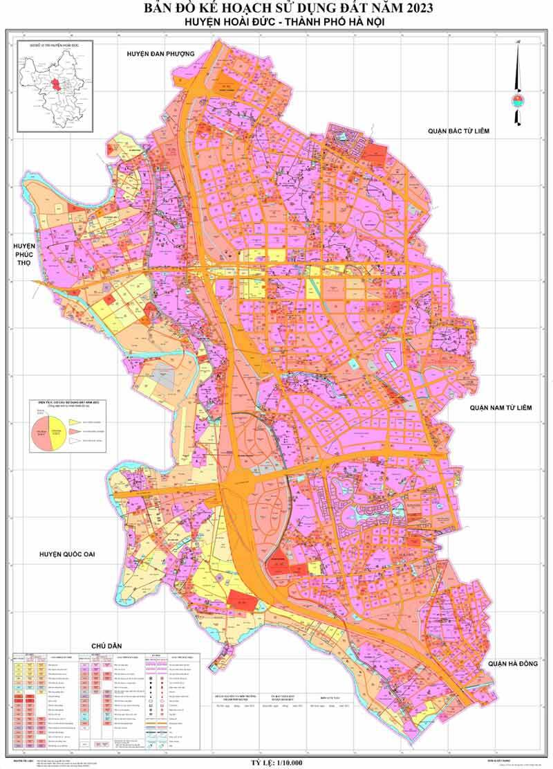 Bản đồ quy hoạch huyện Hoài Đức - Bản đồ kế hoạch sử dụng đất 2023