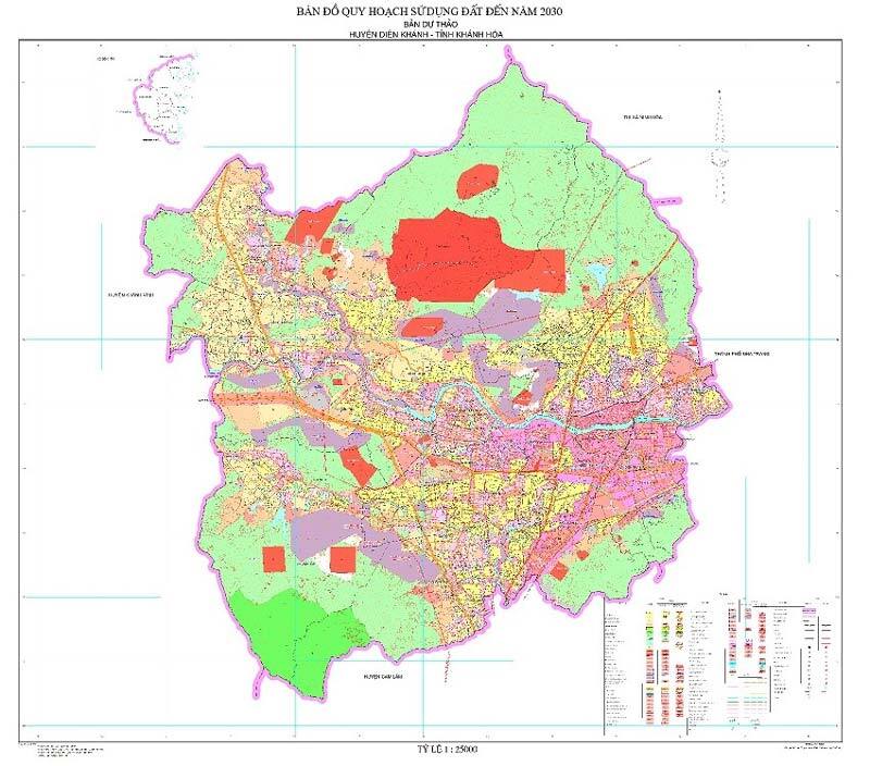 Bản đồ quy hoạch huyện Diên Khánh - Quy hoạch sử dụng đất