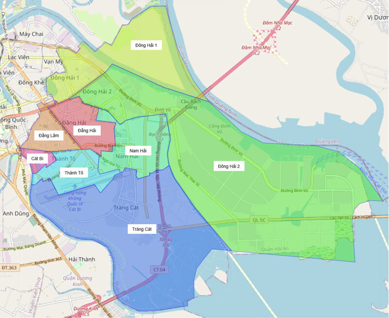 Bản đồ quy hoạch quận Hải An
