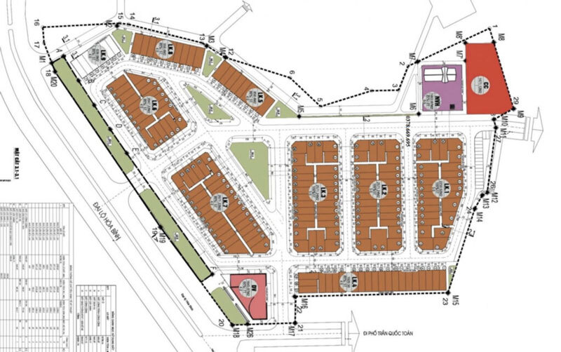 Mặt bằng tại dự án MHDI Móng Cái