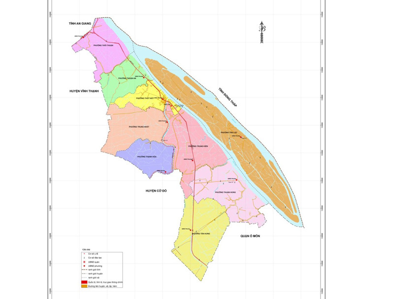 Bản đồ hành chính quận Thốt Nốt