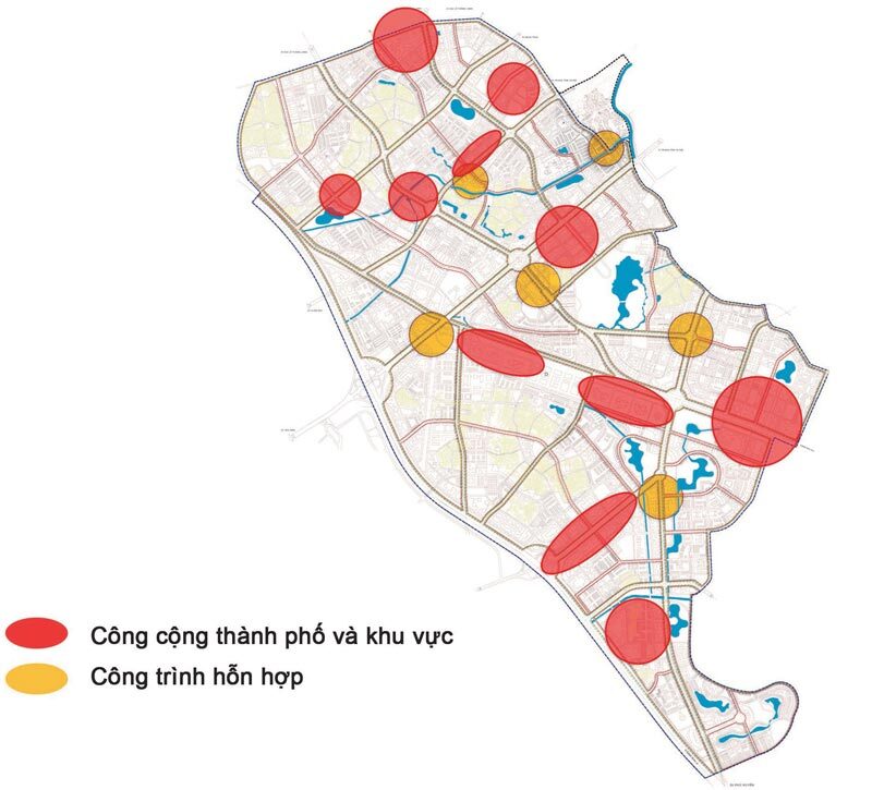 Bản đồ quy hoạch các công trình công cộng phân khu đô thị S4