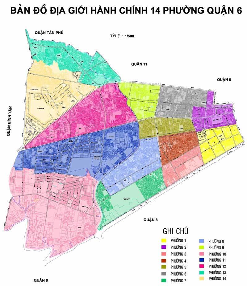 Bản đồ hành chính Quận 6