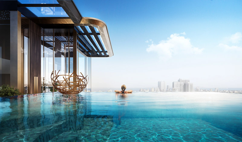 Tiện ích bể bơi vô cực