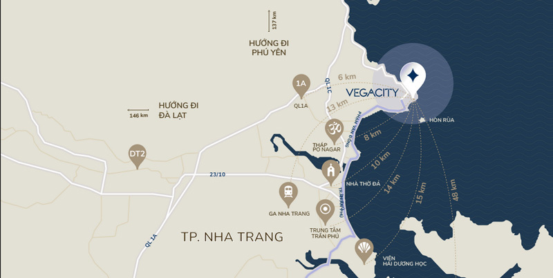 Vị trí dự án Vega City Nha Trang