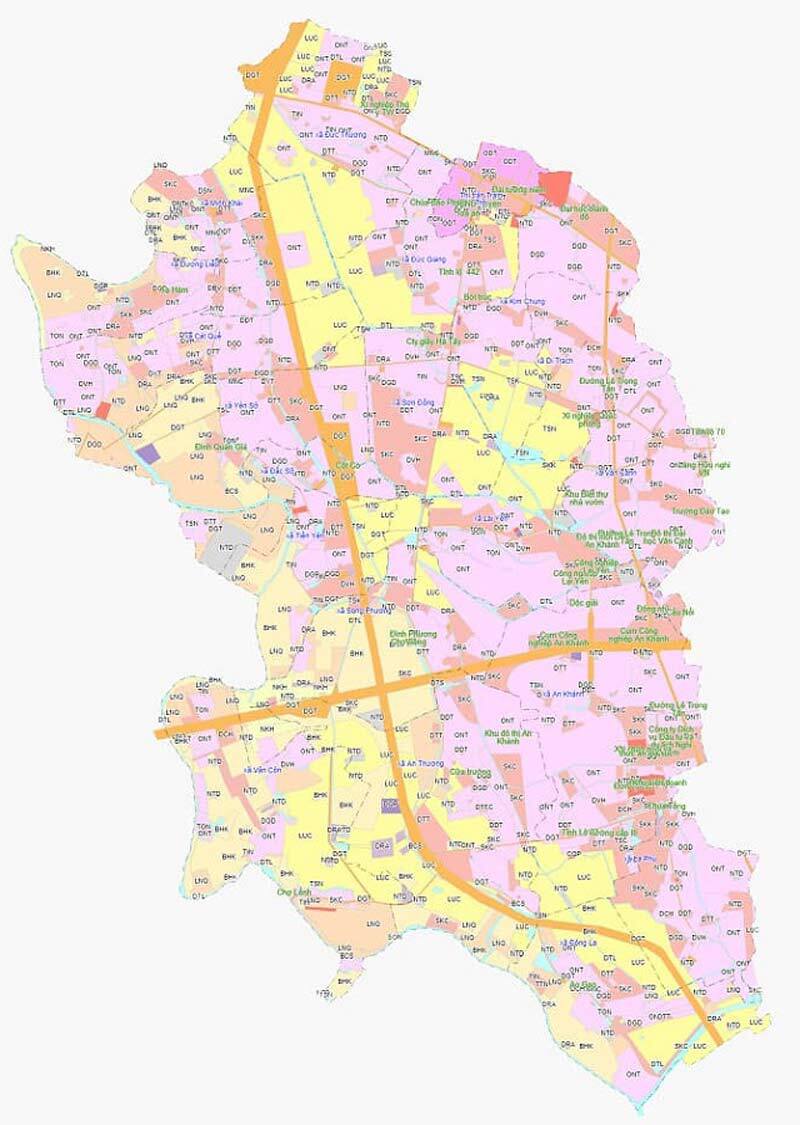 Bản đồ quy hoạch giao thông huyện Hoài Đức