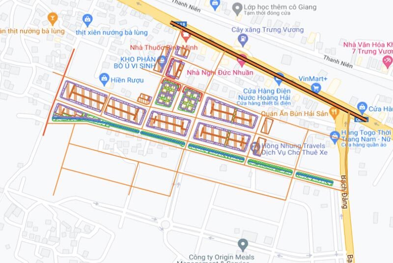 Bản đồ quy hoạch chi tiết Nhóm Nhà ở tại khu 1, phường Trưng Vương