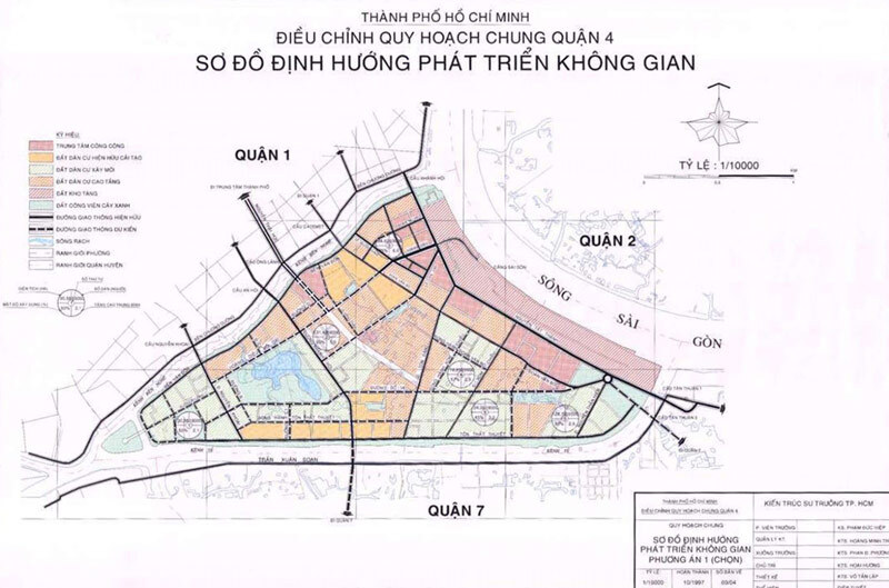 Sơ đồ định hướng phát triển không gian Quận 4