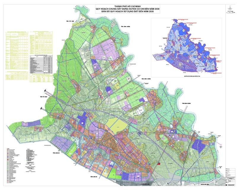 Bản đồ quy hoạch huyện Củ Chi - Quy hoạch sử dụng đất đến năm 2030