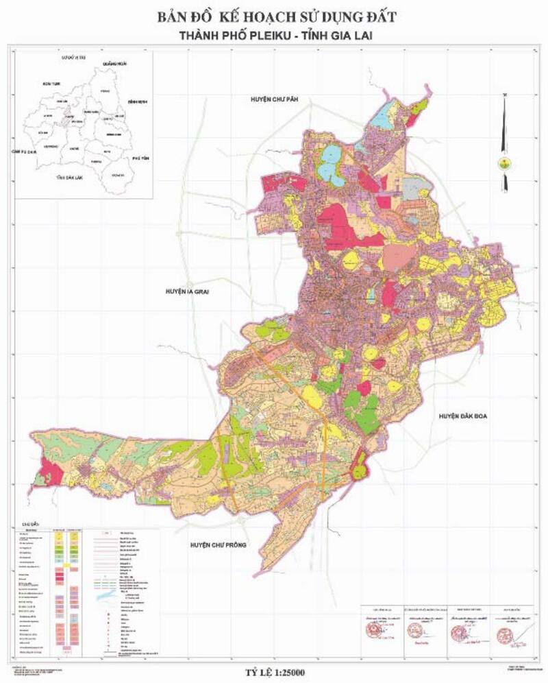 Bản đồ kế hoạch sử dụng đất - Đồ án quy hoạch chung xây dựng thành phố Pleiku đến năm 2030