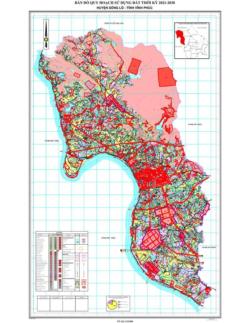 Bản đồ quy hoạch sử dụng đất huyện Sông Lô thời kỳ 2021-2030