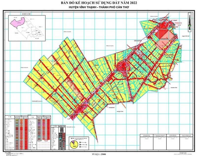 Bản đồ quy hoạch huyện Vĩnh Thạnh - Kế hoạch sử dụng đất