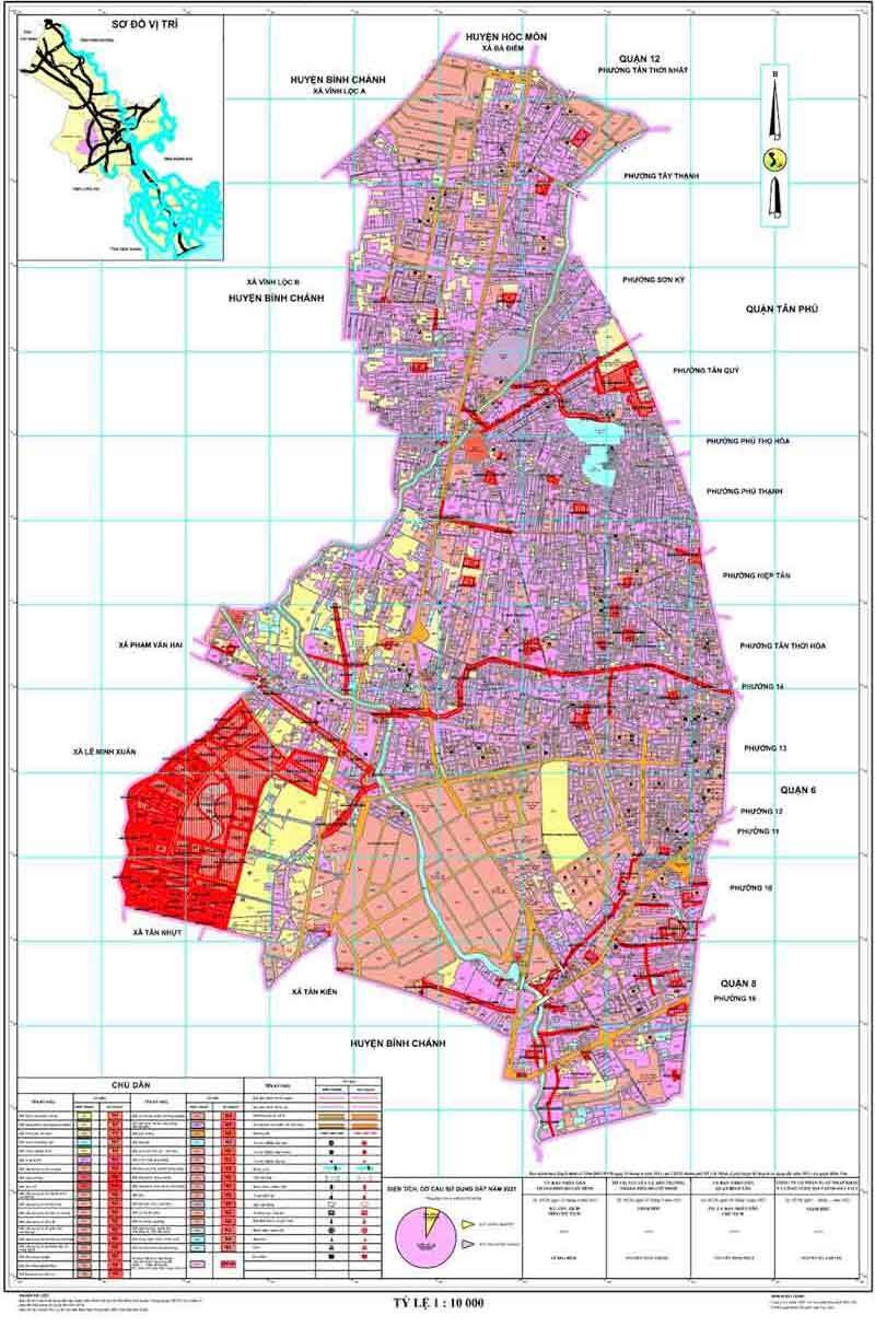 Bản đồ quy hoạch quận Bình Tân - Kế hoạch sử dụng đất năm 2023