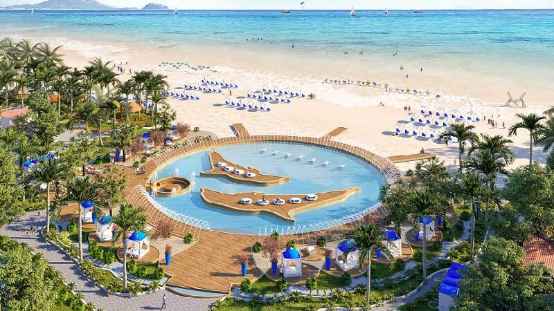 Hồ bơi cá heo tiện ích nội khu tại dự án Cam Ranh Bay Hotels & Resorts