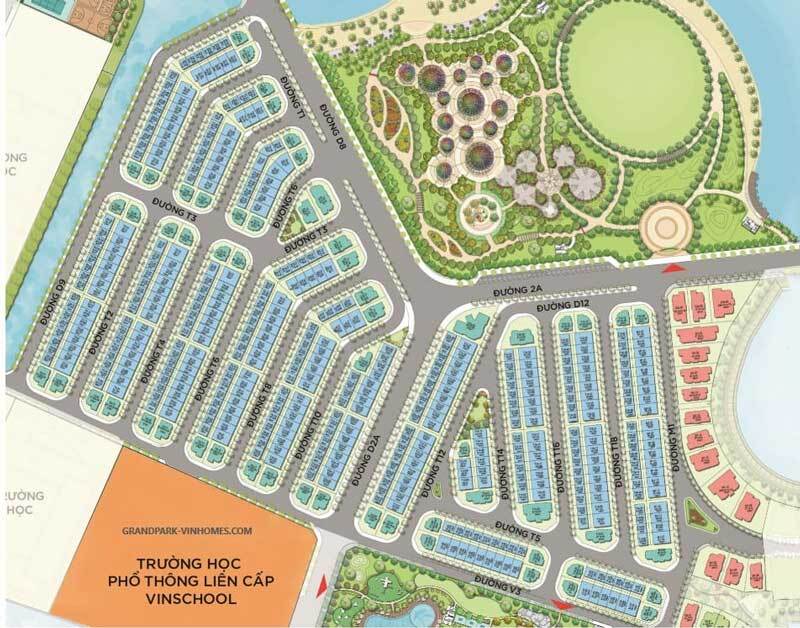 Mặt bằng tổng thể dự án The Manhattan - Vinhomes Grand Park