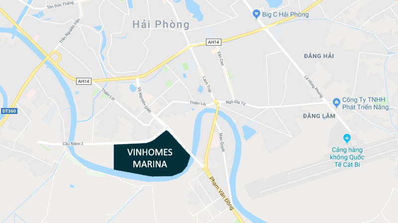 Vị trí Vinhomes Marina Hải Phòng