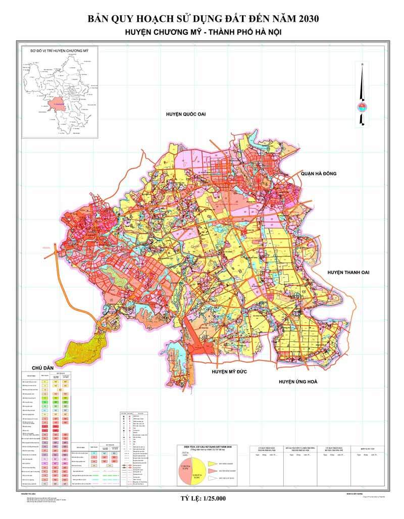 Bản đồ quy hoạch huyện Chương Mỹ - Quy hoạch sử dụng đất đến năm 2030