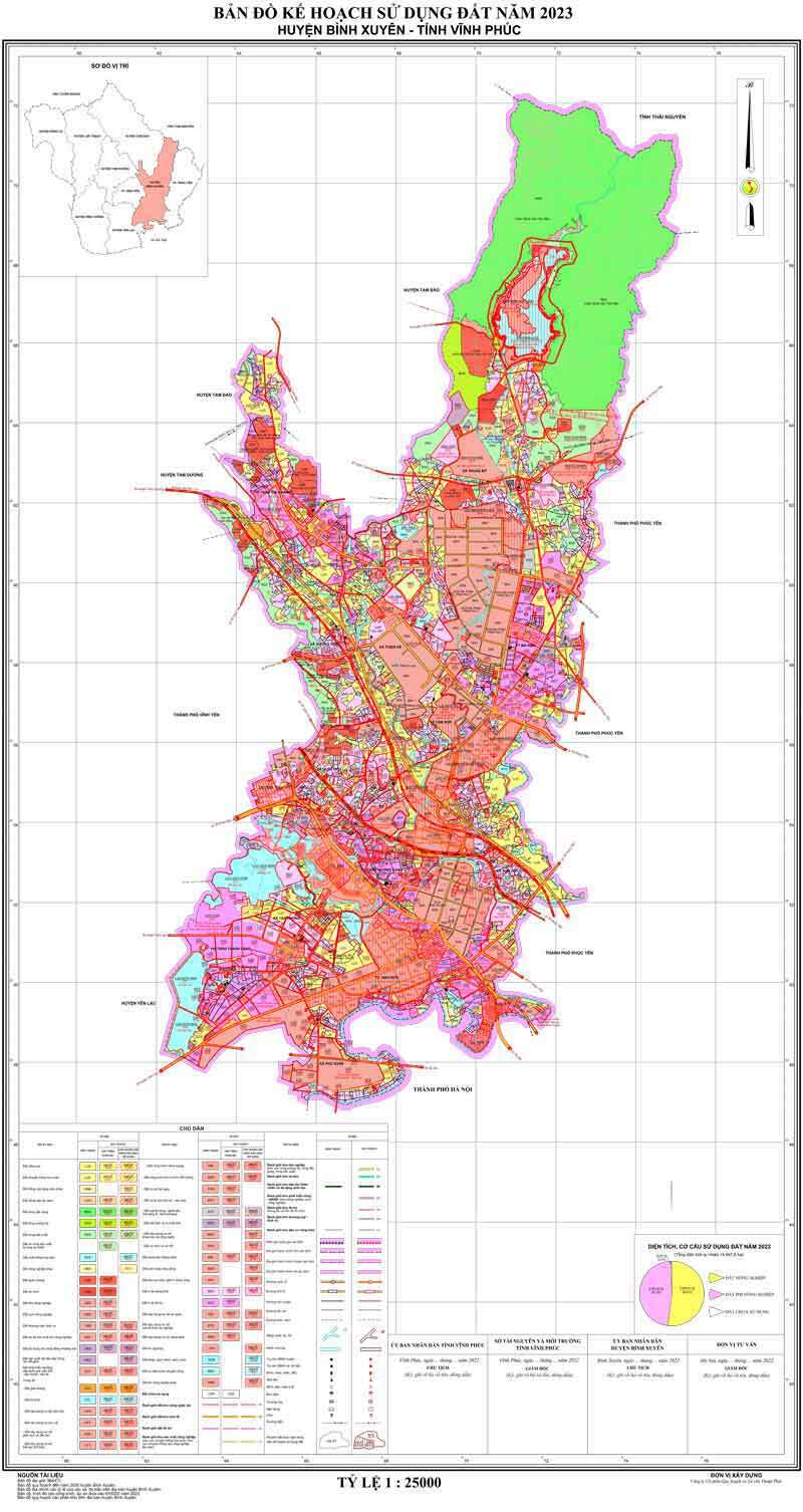Bản đồ quy hoạch huyện Bình Xuyên - Kế hoạch sử dụng đất 2023