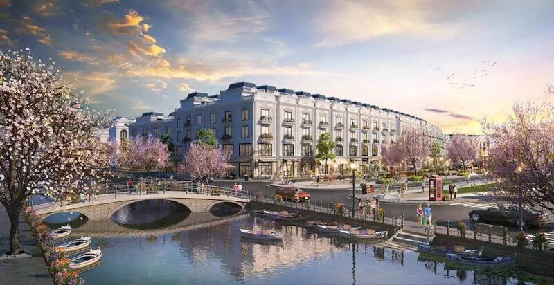 Phối cảnh căn hộ bên hồ nước tại Vinhomes Golden Avenue