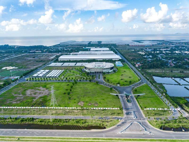 Tổ hợp sản xuất ôtô Vinfast với tổng vốn đầu tư 7,6 tỷ USD tại Khu kinh tế Đình Vũ - Cát Hải