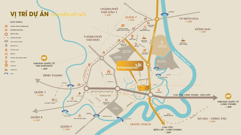 Vị trí dự án MT Eastmark City - The Hybrid