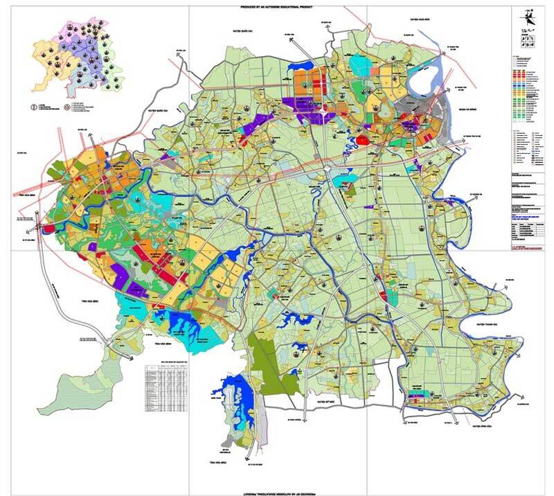 Bản đồ quy hoạch sử dụng đất huyện Chương Mỹ