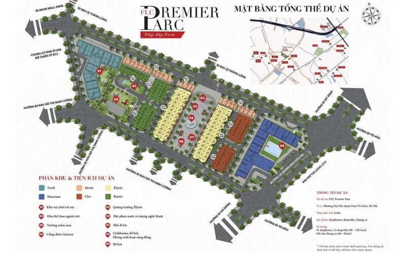 Mặt bằng dự án Khu đô thị FLC Premier Parc Hà Nội