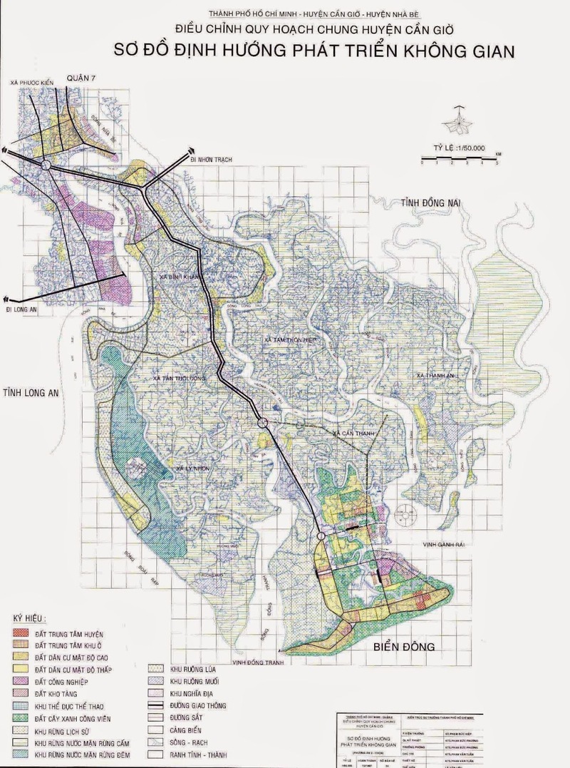 Sơ đồ định hướng phát triển không gian Quy hoạch chung huyện Cần Giờ