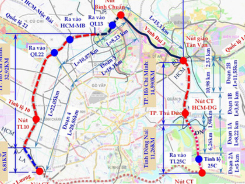 Chi tiết quy hoạch vành đai 3 TPHCM đi qua Bình Dương