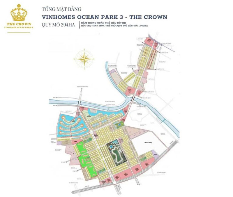 Mặt bằng tổng thể dự án Vinhomes Ocean Park 3 Hưng Yên