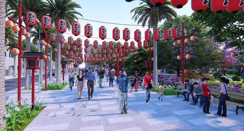 Phối cảnh khuôn viên tại dự án BV Bavella Lạc Ngàn