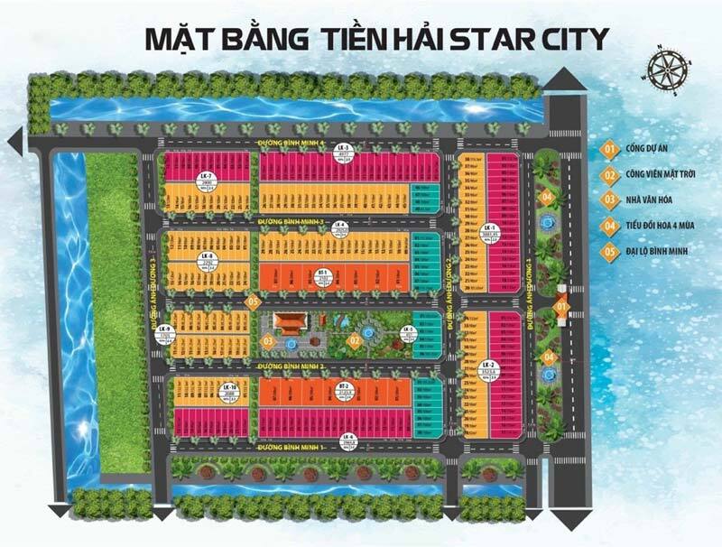 Mặt bằng tại dự án Tiền Hải Star City
