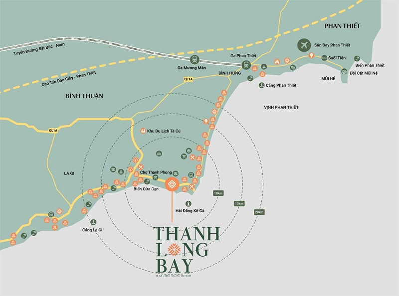 Vị trí dự án Thanh Long Bay Phan Thiết