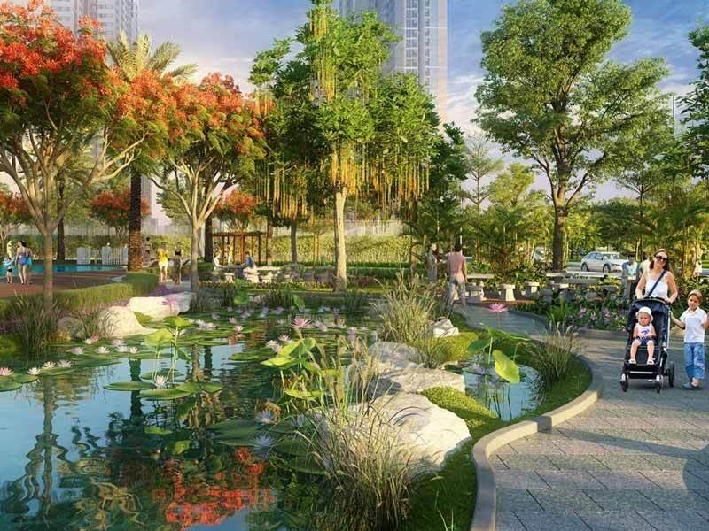 Phối cảnh khu đi dạo cực thoáng mát