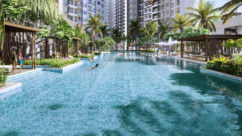 Tiện ích hồ bơi xanh mát