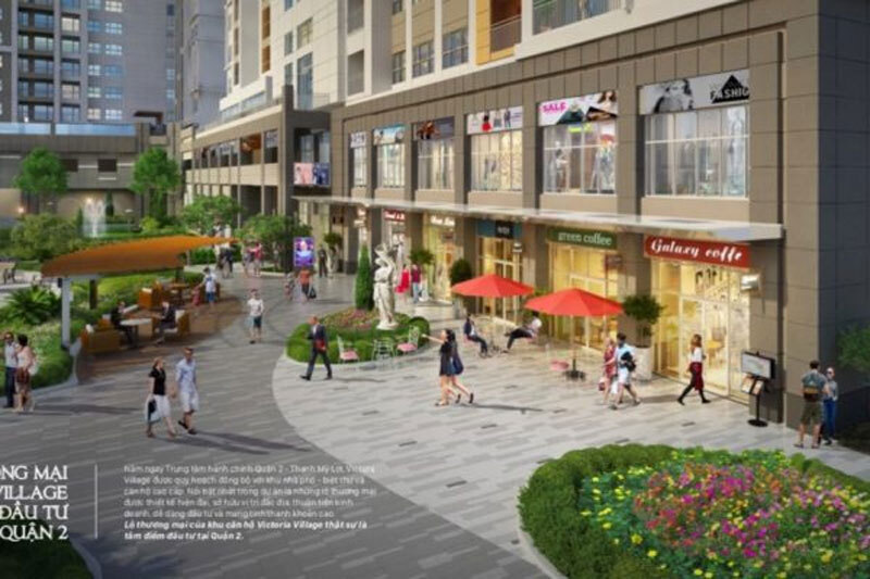 Đại lộ thương mại tiện ích nội khu tại dự án Victoria Village