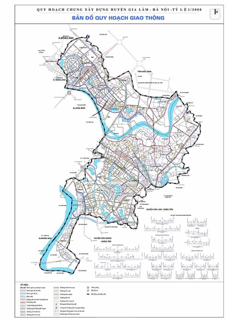 Bản đồ quy hoạch giao thông huyện Gia Lâm đến năm 2030