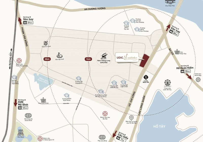 Vị trí dự án UDIC WestLake